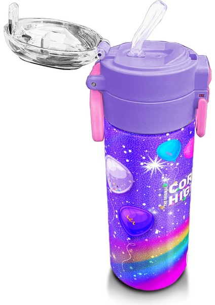 Kids Mor Unicorn Desenli Pipetli ve Direkt Içim Çelik Termos 500 ml 31837 indirimleri