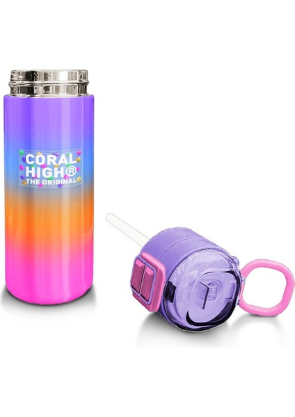 Kids Renk Geçişli Desenli Pipetli ve Direkt Içim Çelik Termos 500 ml 31875 fırsatları