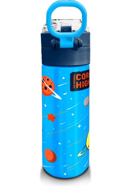 Kids Lacivert Mavi Astronot Desenli Pipetli ve Direkt Içim Çelik Termos 500 ml 31804 modelleri