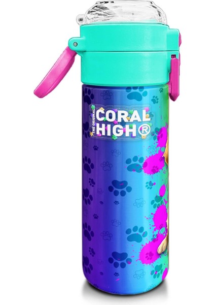 Kids Mor Pembe Köpek Desenli Pipetli ve Direkt Içim Çelik Termos 500 ml 31813 fiyatları