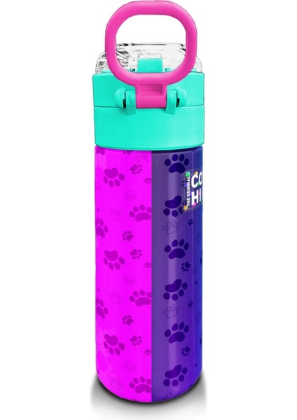 Kids Mor Pembe Köpek Desenli Pipetli ve Direkt Içim Çelik Termos 500 ml 31813 modelleri