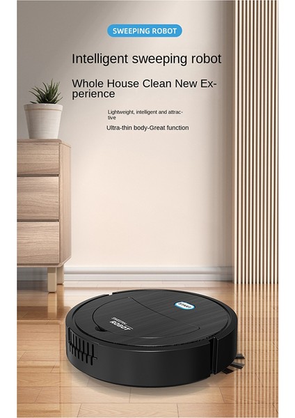 Robot Süpürge 3'ü 1 Arada Elektrikli Süpürme Ultra Ince Sessiz Robotik Beyaz (Yurt Dışından) fiyatları