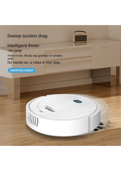 Robot Süpürge 3'ü 1 Arada Elektrikli Süpürme Ultra Ince Sessiz Robotik Beyaz (Yurt Dışından) fırsatları
