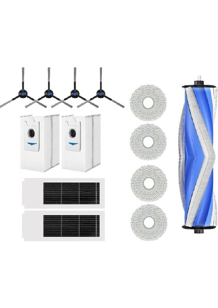 X2S Makine Vakum Süpürgesi Yan Fırça Bez Filtre Klipsi Karbon Toz Torbası Silindiri (Yurt Dışından)