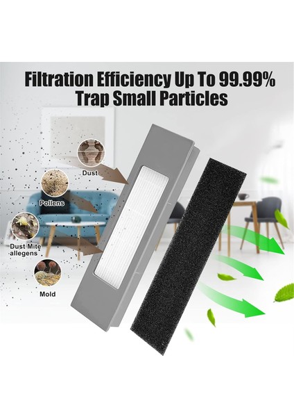 T8+ / T8 Max N8 Plus Pro Robot Süpürge Yedek Ana Yan Fırça Filtresi Paspas Bezi (Yurt Dışından)