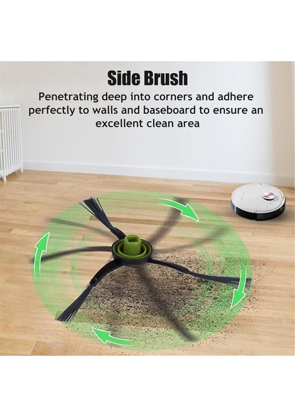 T8+ / T8 Max N8 Plus Pro Robot Süpürge Yedek Ana Yan Fırça Filtresi Paspas Bezi (Yurt Dışından)