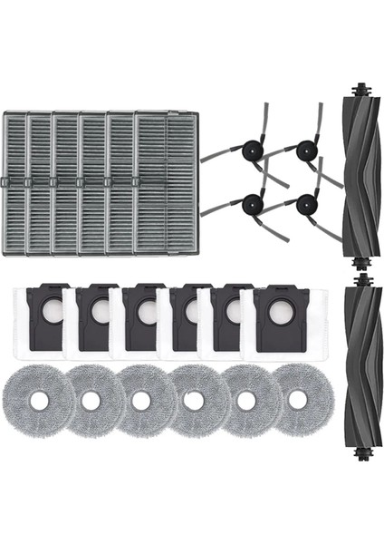 X40 Ultra/ X40PRO Elektrikli Süpürge Silindiri Yan Fırça Filtre Paspas Pedleri Paçavralar Toz Torbası Robot Yedek Parçaları (Yurt Dışından)