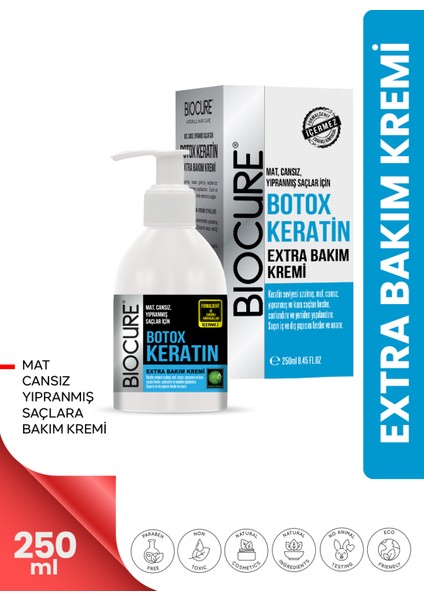Botoks Keratin Extra Saç Bakım Kremi Hair Botox / 250 ml.