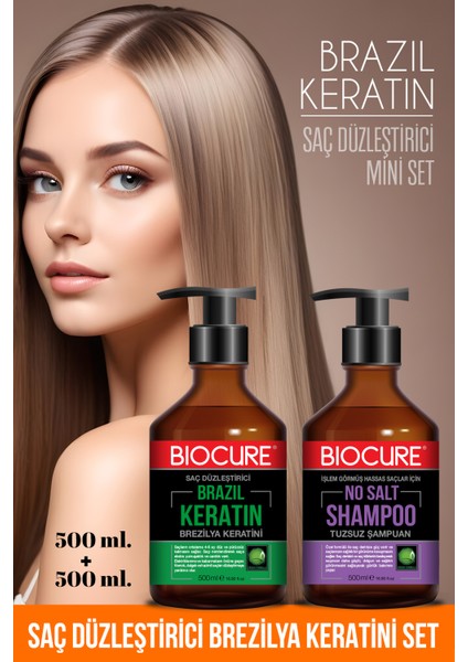 Tuzsuz Şampuan + Biocure Brezilya Keratin