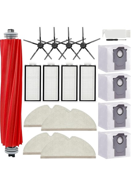 For + Max Max+ Elektrikli Süpürge Ana Yan Fırça Hepa Filtre Paspas Bezi Toz Torbası Yedek Parçaları (Yurt Dışından)