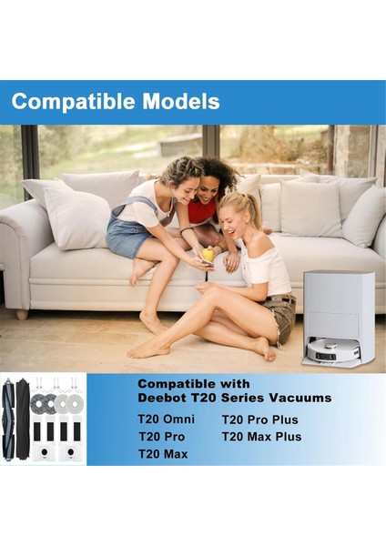 T20 Omni Elektrikli Süpürge Yedek Parça Kitleri Ana Yan Fırça Hepa Filtreler Paspas Bezi Toz Torbaları Aksesuarlar (Yurt Dışından) fiyatları