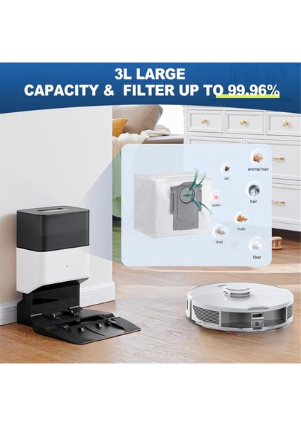 S7 Maxv Ultra/s7 Pro Max Ultra Robot Süpürge Ana Yan Fırça Hepa Filtre Paspas Bezi Parçaları (Yurt Dışından)