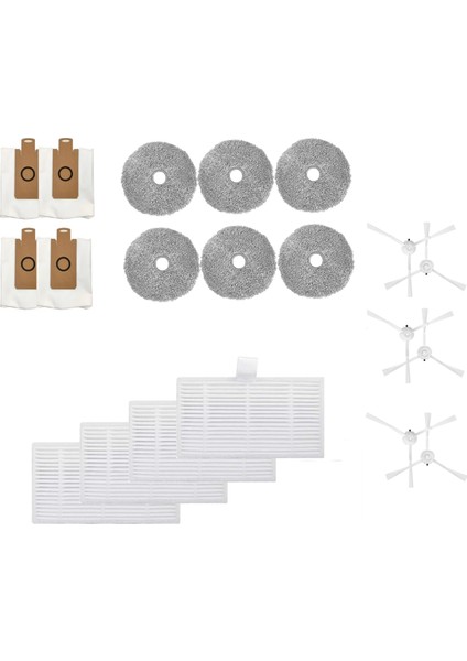 W2 Robot Süpürge Parçaları Için Yan Fırça Filtre Ekran Bezi Temizlik Toz Torbası Değiştirilebilir Bağlantı Parçaları (Yurt Dışından)