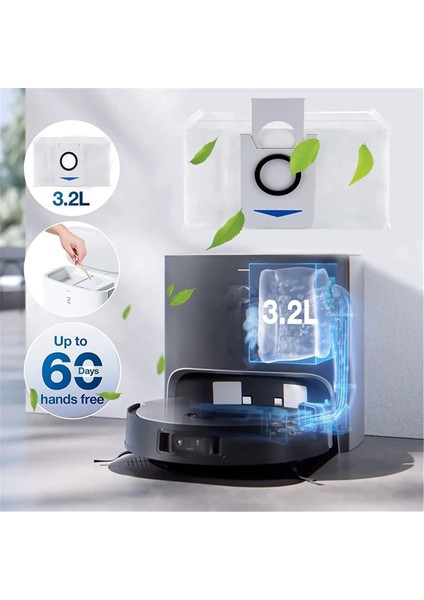 X1 Omni Turbo T10 T20 T20/T20 MAX/T20 Pro Robot Süpürge Ana Yan Fırça Filtresi Paspas Torbaları (Yurt Dışından)