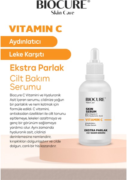 C Vitamini & Hyaluronik Asit Extra Parlak Aydınlatıcı Ve Leke Karşıtı Yüz Serumu 30 Ml