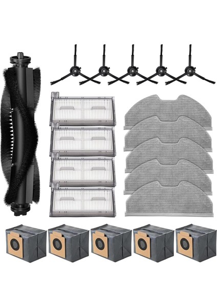 X8 Pro/x8 Pro Robot Süpürge Ana Yan Fırça Hepa Filtre Paspas Bezi Toz Torbaları Aksesuarları (Yurt Dışından)