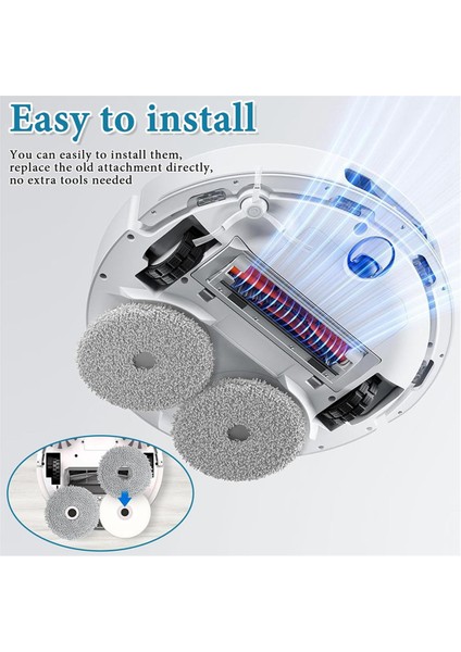 Q /qrevo Pro/qrevo S/qrevo Curv/qrevo Maxv Robot Süpürge Bezi Yedek Parçaları Için Mop Pedleri (Yurt Dışından)