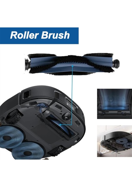 X10 Pro Omni Robot Süpürge Için Yıkanabilir ve Tekrar Kullanılabilir Ana Yan Fırça Hepa Filtre Paspas Bezi Toz Torbaları (Yurt Dışından)