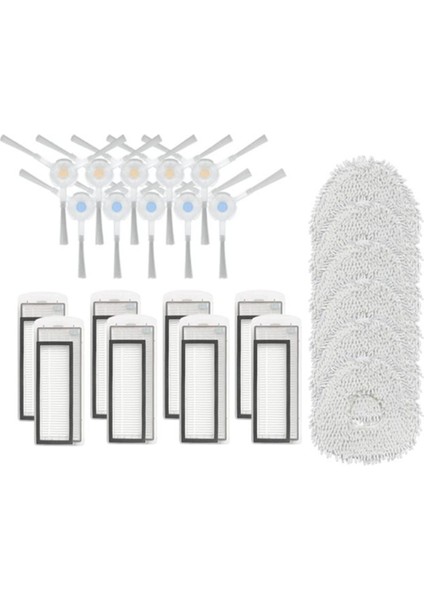 T10 Robot Süpürge Vakum Parçaları Yıkanabilir Hepa Filtreleri Yan Fırça Paspas Pedleri Yedek (Yurt Dışından)