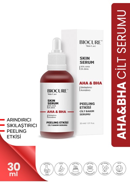 10 Aha & 2 Bha & Cilt Tonu Eşitleyici Kırmızı Peeling Cilt Serumu 30 Ml