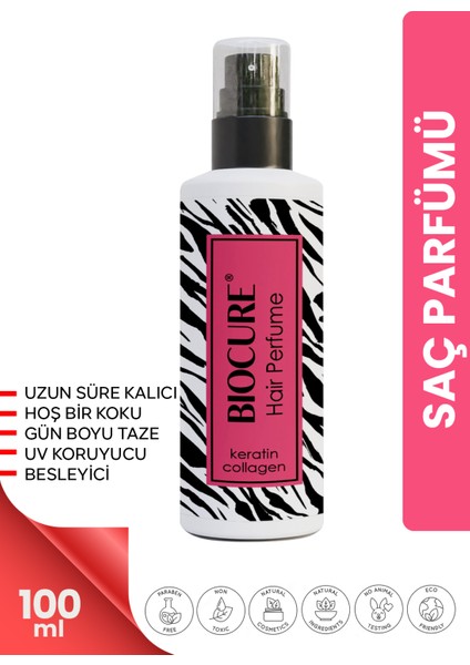 Uv Koruyuculu Keratin Collagen Kadın Saç Parfümü - 100 ml