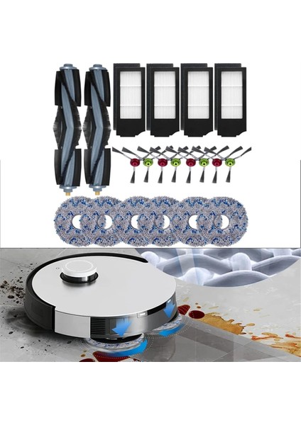 Ana Yan Fırça Filtre Pedleri X1, Omnı T10 Turbo Vakum Yedek Temizleme Kitlerine Uygundur (Yurt Dışından) fiyatları