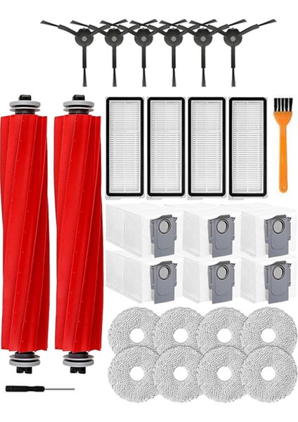 Qrevo Pro/qrevo Maxv/qrevo S/qrevo Plus Robotic Elektrikli Süpürge Parçaları Ana Yan Fırça Filtreleri Paspas Toz Torbaları (Yurt Dışından)