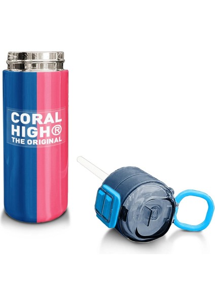 Kids Renkli Çizgili Desenli Pipetli ve Direkt Içim Çelik Termos 500 ml 31879 fırsatları