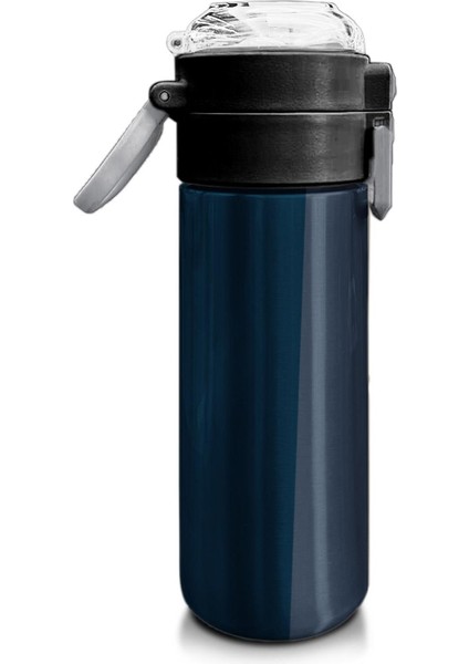 Kids Lacivert Turuncu Çizgili Pipetli ve Direkt Içim Çelik Termos 500 ml 31998 fiyatları