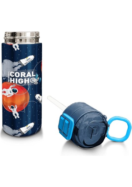 Kids Lacivert Mavi Astronot Desenli Pipetli ve Direkt Içim Çelik Termos 500 ml 31999 fırsatları