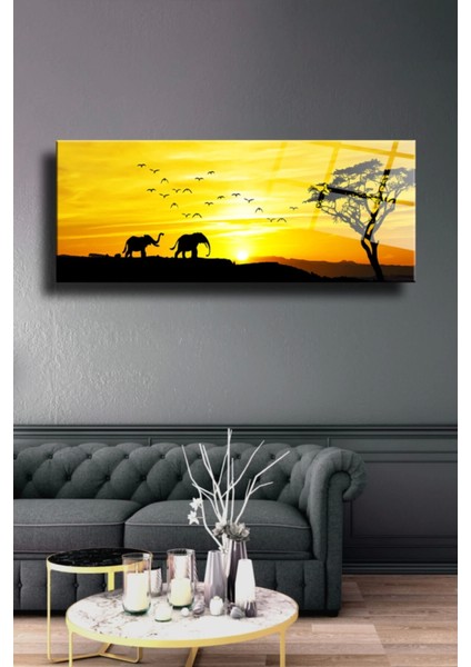 Fil Panoramik Cam Tablo,dekoratif Duvar Dekorasyonu