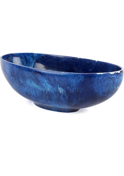 Koyu Mavi Oval Meyvalık 21X38X13CM
