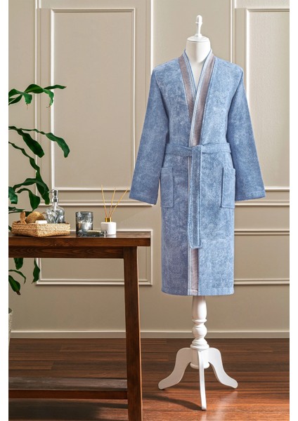 Colorado Maskülen Kimono Bornoz Xl - Açık Mavi