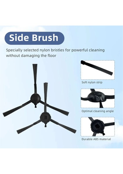 X-Plorer Serie 75 S+/RG8597WH Silindir Yan Fırça Hepa Filtre Paspas Bezleri Robot Süpürge Parçaları (Yurt Dışından)