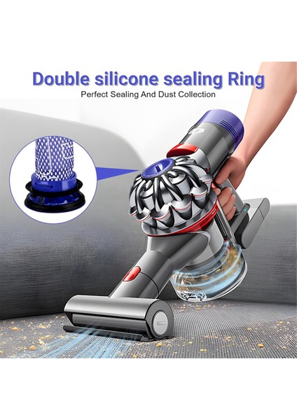 Toz Haznesi Kapağı + 3 Ön Filtre V6 Elektrikli Süpürge DC44 DC58 DC59 DC62 DC72 DC74 Toplayıcı Için Yedek (Yurt Dışından) fiyatları