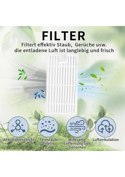 14 Adet Yan Fırça Hepa Filtresi V5 X5 Panda X500 CR120 X600 Elektrikli Süpürge Yedek Parçaları (Yurt Dışından)
