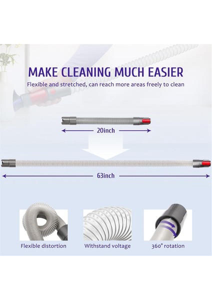 Toz Alma Fırçası + V8 V10 V11 V15 Elektrikli Süpürge Için Esnek Uzatma Hortumu Kendi Kendini Temizleyen Yumuşak Kıllı Parçalar (Yurt Dışından) indirimleri
