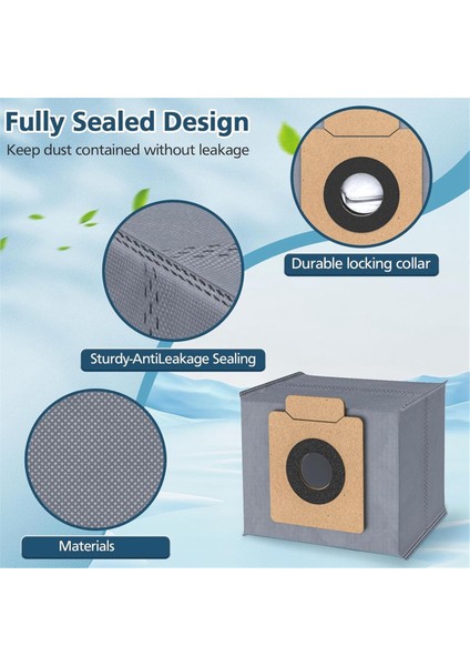 Clean X8 Pro X10 Omni Robot Vakumlu Otomatik Boşaltma Istasyonu Yedek Toz Torbası Için 12 Paket Yedek Toz Torbası (Yurt Dışından) indirimleri