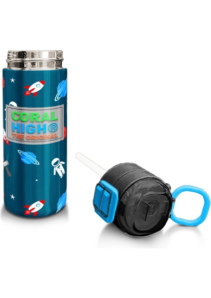 Kids Çivit Kırmızı Uzay Desenli Pipetli ve Direkt Içim Çelik Termos 500 ml 31908 fırsatları