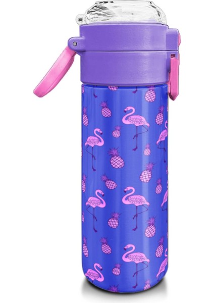 Kids Lavanta Pembe Flamingo Desenli Pipetli ve Direkt Içim Çelik Termos 500 ml 31905 fiyatları