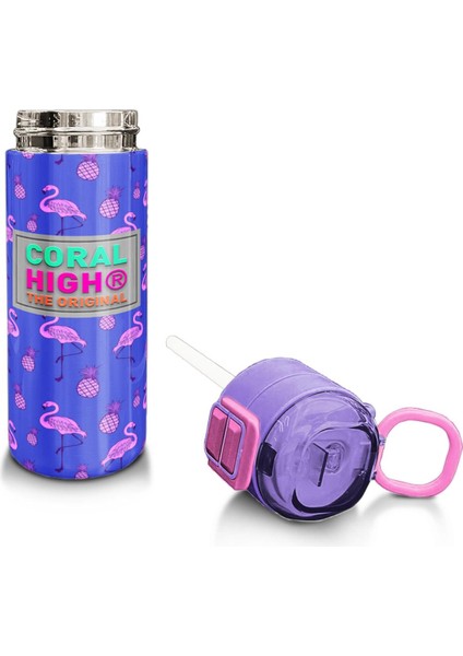 Kids Lavanta Pembe Flamingo Desenli Pipetli ve Direkt Içim Çelik Termos 500 ml 31905 fırsatları