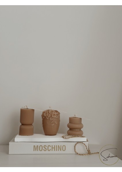 3'lü Mum Set Doğal Soya Wax