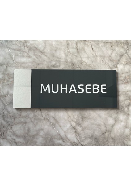 Aynalı Klasik Seri Muhasebe Kapı Isimliği modelleri