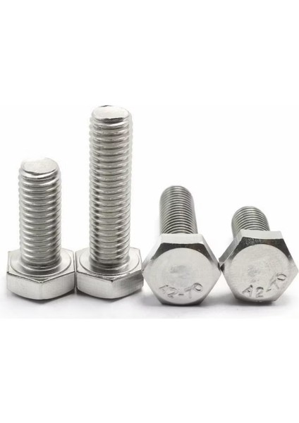 - Paslanmaz Altıköşe Civata M8X50 mm - 15 Adet