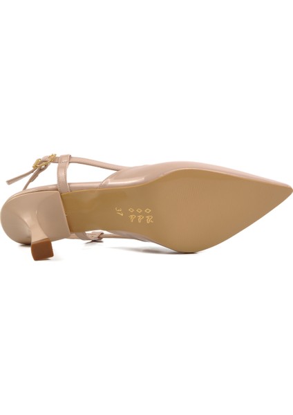 Krem İnce Topuklu Kadın Abiye Ayakkabı PC-54707 Z indirimleri