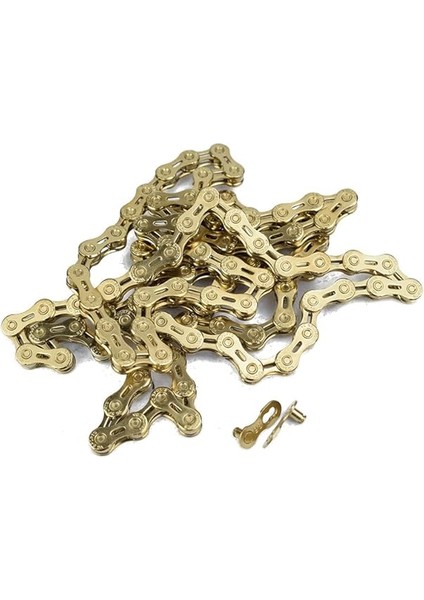 Dağ Yol Bisiklet Zinciri 9-18-27 Hızlı Bisiklet Zinciri, Altın Bisiklet Zinciri Çelik 116 Bağlantılı Yarı Boş Zincirler 9 Hızlı Bisiklet Zinciri Değişken Hızlı Mtb Dağ Yol Bisiklet Zinciri indirimleri