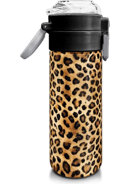 Kids Kahverengi Leopar Desenli Pipetli ve Direkt Içim Çelik Termos 500 ml 31881 fiyatları