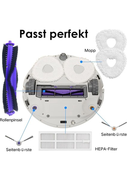 Freo Robot Süpürge Aksesuarları Ana Yan Fırça Hepa Filtre Paspas Bezi Parçaları (Yurt Dışından) fırsatları