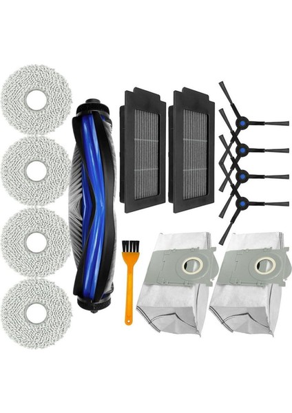 T50 Pro Robot Süpürge Aksesuarları Kiti Parçalar Ana Yan Fırça Hepa Filtreler Toz Torbası Paspas Bezleri (Yurt Dışından)