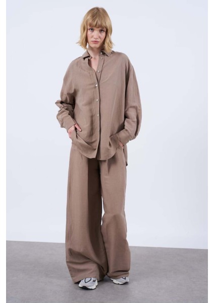 Kadın Keten Gömlek Pantolon Takım fiyatları